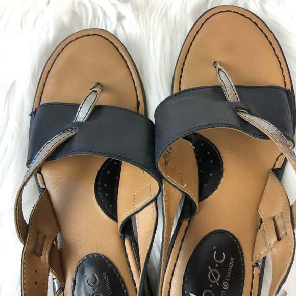 Boc leather sandals black gray size 6 - Picture 5 of 10